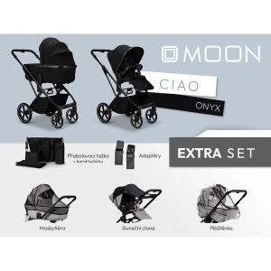 MOON kombinovaný kočárek Ciao Extra set Onyx