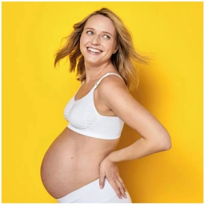 MEDELA Těhotenská a kojící podprsenka Keep Cool bílá (2)