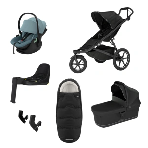 THULE Urban Glide 3 Black magnetická spona + korba Black + autosedačka Maple+ báze Alfi + fusak Elements M/L + adaptér MC (36)