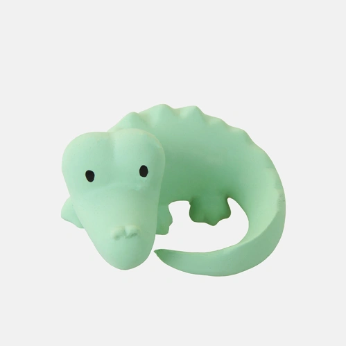 TIKIRI Safari chrastítko a kousátko z přírodní gumy - Krokodýl