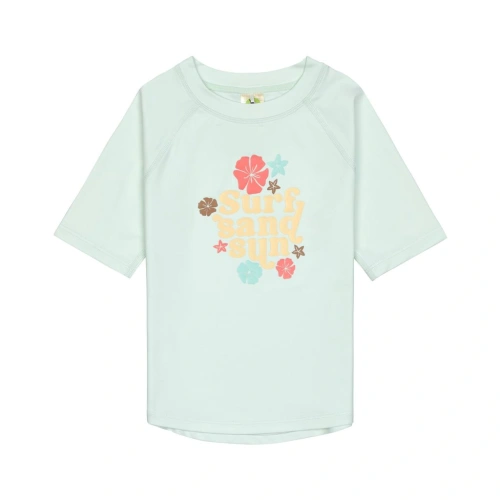 LÄSSIG tričko short Sleeve Rashguard flowers sea foam