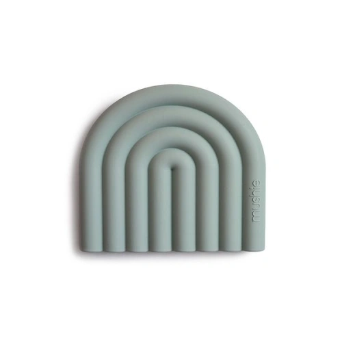 MUSHIE Silikonové kousátko Rainbow Cambridge Blue