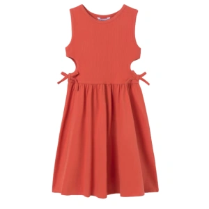 MAYORAL dívčí letní bavlněné šaty oranžová vel. 140 cm