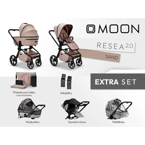 MOON kombinovaný kočárek Resea 2.0 Extra set