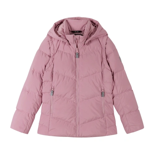REIMA dívčí péřová bunda Paahto Grey Pink
