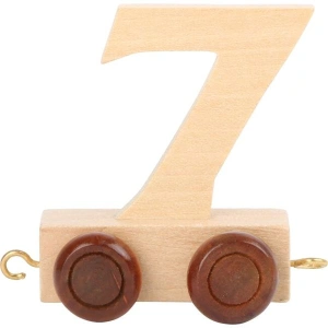 SMALL FOOT Vagónek dřevěné vláčkodráhy - přírodní číslice - číslo 7
