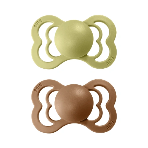 BIBS Supreme dudlík z přírodního kaučuku 2 ks Meadow / Earth - velikost 1 (0-6m.)