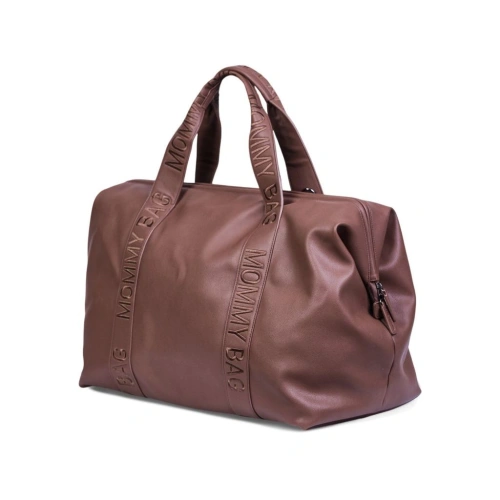 CHILDHOME přebalovací taška Mommy Bag Signature Vegan Leather Dark Brown