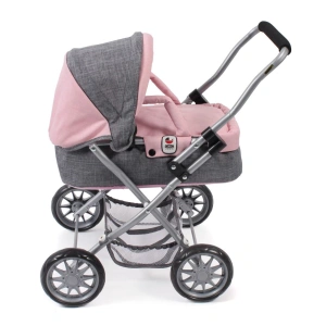BAYER kočárek pro panenky Smarty 55515 Melange Grey Pink (1)