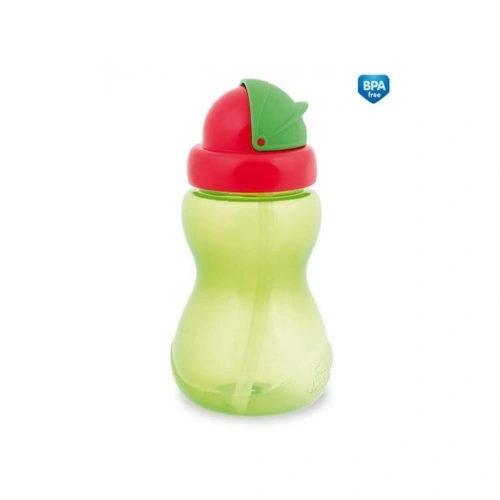 CANPOL BABIES Spotovní láhev se slámkou 370ml zelená