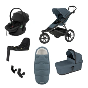 THULE Urban Glide 3 Dark Slate magnetická spona + korba Dark Slate + autosedačka Maple Black + báze Alfi + fusak Elements M/L Dark Slate + adaptér MC