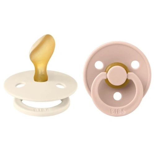 BIBS Colour anatomický dudlík z přírodního kaučuku 2ks Ivory/Blush - velikost 2
