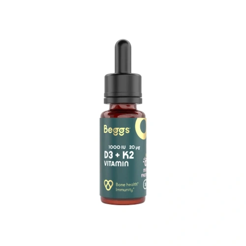 BEGGS doplněk stravy pro zdravé kosti a podporu imunity (Vitamin D3 + K2) 30 ml