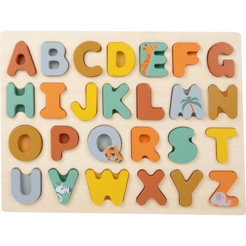 SMALL FOOT Vkládací puzzle Safari abeceda