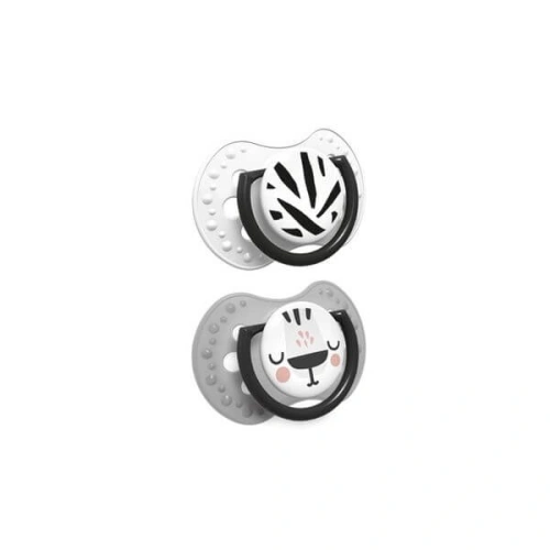 LOVI Dudlík silikonový dynamický SALT&PEPPER 2ks