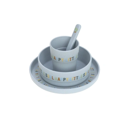 LÄSSIG set nádobí PP/Cellulose Happy Fruits lemon