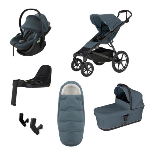 THULE Urban Glide 4-wheel Dark Slate magnetická spona + korba Dark Slate + autosedačka Maple + báze Alfi + fusak Elements M/L + adaptér MC
