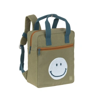 LÄSSIG dětský batoh Green Label One and Me Square Backpack Small Gots Olive