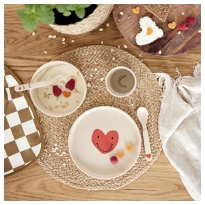 LÄSSIG set nádobí Dish Set PP/Cellulose Happy Rascals Heart lavender (4)