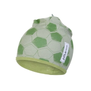 LITTLE ANGEL Čepice podšitá Outlast® - zelená fotbal/zelená matcha vel. 1 | 36-38 cm