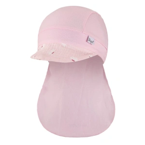 LITTLE ANGEL kšiltovka tenká pirát Outlast® růžová baby/růžová kopretiny vel. 6 | 54-57 cm