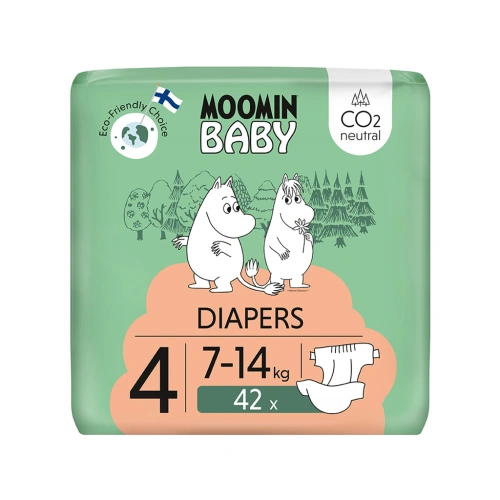 MOOMIN BABY eko plenky vel. 4 Maxi 7-14 kg (42 ks)