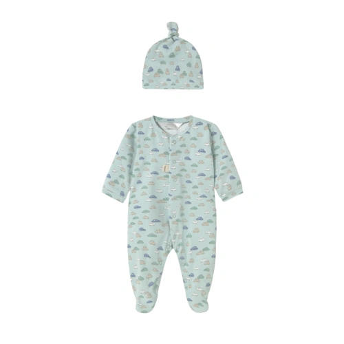 MAYORAL chlapecký overal DR + čepička Auta zelená