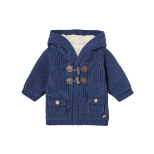 MAYORAL chlapecký svetr s kapucí tm. modrá vel. 60 cm