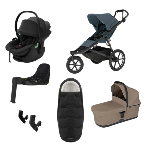 THULE Urban Glide 3 Dark Slate magnetická spona + korba Tinted Taupe + autosedačka Maple + báze Alfi + fusak Elements M/L + adaptér MC