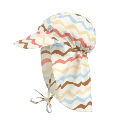 LÄSSIG klobouček Sun Protection Flap Hat Waves Sea Salt