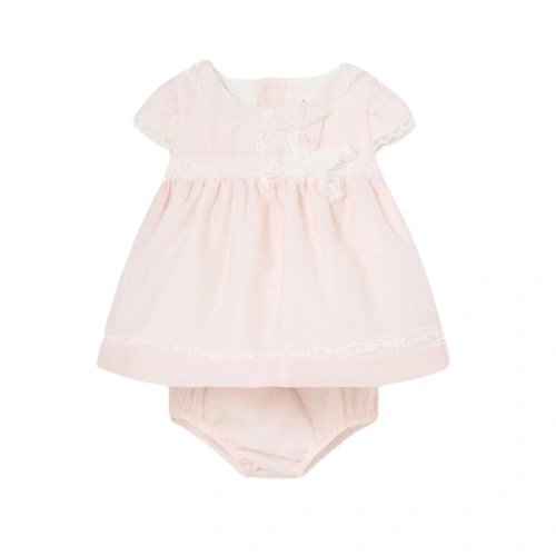 MAYORAL dívčí kojenecké šaty a kalhotky Mašlička růžová