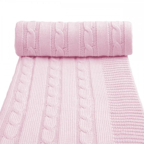 T-TOMI Dětská pletená deka spring, růžová