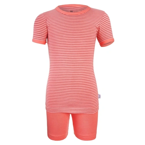 LITTLE ANGEL pyžamo KR Outlast® pruh tm.coral/tm.coral
