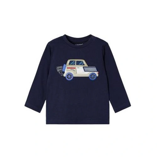 MAYORAL chlapecké tričko DR výšivka auto, tmavě modrá