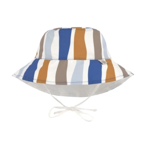 LÄSSIG klobouček Sun Protection Bucket Hat waves blue/nature 07-18 m