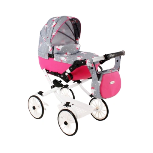 JASMINE kočárek pro panenky Kids V5 Unicorn šedá