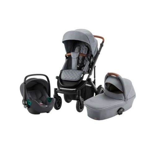 BRITAX RÖMER Set kočárek Smile III + hluboká korba + autosedačka Baby Safe iSense - Nordic Grey