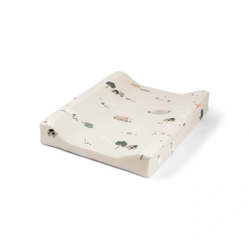 DONE BY DEER omyvatelná přebalovací podložka Tiny farm písková