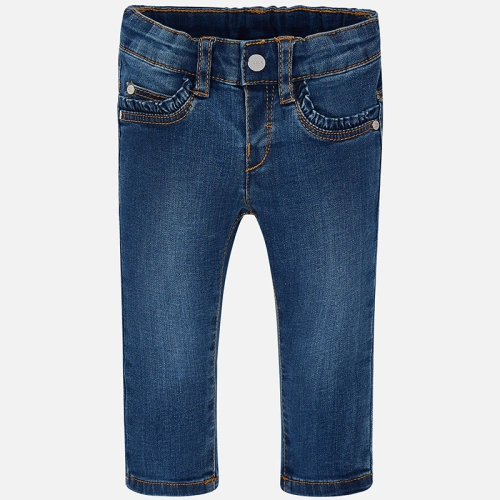 MAYORAL dívčí jeans kalhoty - tmavě modré - 80 cm