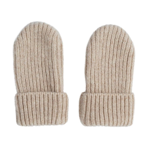 LODGER rukavičky Mittens Folklore Merino Wool Beige