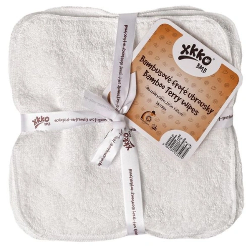 XKKO Bambusové froté ubrousky BMB 21x21 Natural