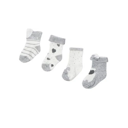 MAYORAL dětské ponožky 4ks love šedá