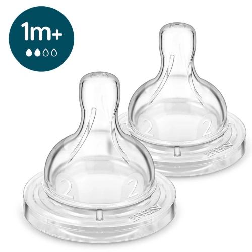 Philips AVENT dudlík na láhev Anti-colic pomalý průtok 1m+, 2 ks
