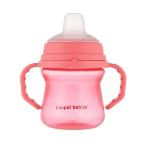 CANPOL BABIES hrneček se silikonovým pítkem FirstCup 150ml