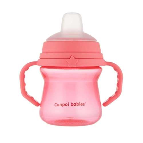 CANPOL BABIES hrneček se silikonovým pítkem FirstCup 150ml