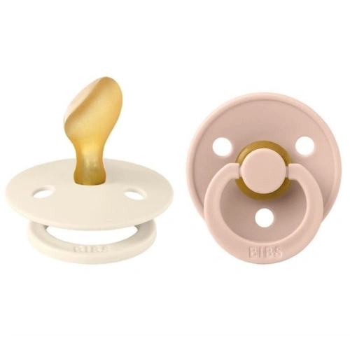 BIBS Colour anatomický dudlík z přírodního kaučuku 2ks Ivory/Blush - velikost 1