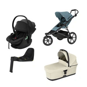 THULE Urban Glide 3 Mid Blue magnetická spona + korba Soft Beige + autosedačka Maple Black + báze Alfi