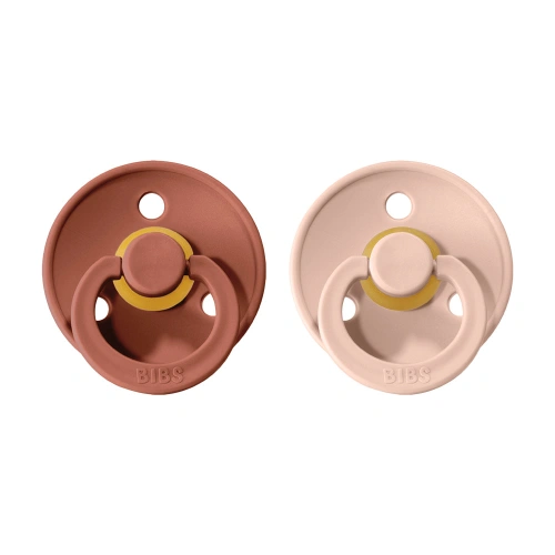 BIBS Colour dudlík z přírodního kaučuku 2 ks Woodchuck / Blush - velikost 1 (0-6m.)