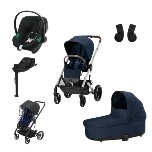 CYBEX akční set Balios S Lux + korba + autosedačka Aton B2+ báze + pláštěnka + adaptéry