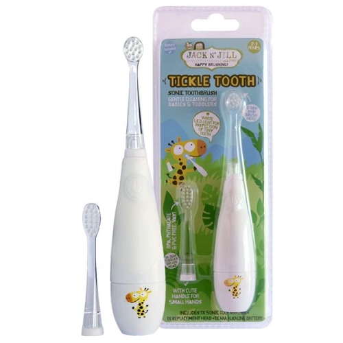 JACK N'JILL Sónický LED zubní kartáček Tickle Tooth Žirafa